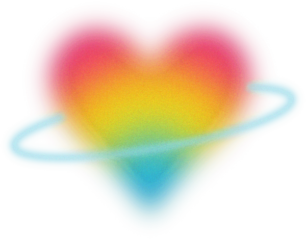 Aura Style Rainbow Heart